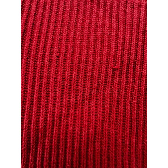 Tommy Hilfiger Men’s Red Blue Cable Knit Sweater Quarter Zip Size XL READ - Picture 3 of 10
